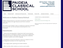 Tablet Screenshot of paideiaclassicalschool.com